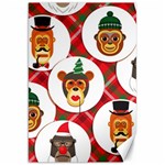 christmas hipster monkeys  Canvas 20  x 30 