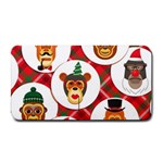 christmas hipster monkeys  Medium Bar Mat