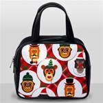 christmas hipster monkeys  Classic Handbag (One Side)