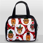 christmas hipster monkeys  Classic Handbag (Two Sides)