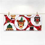 christmas hipster monkeys  Hand Towel