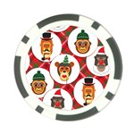 christmas hipster monkeys  Poker Chip Card Guard (10 pack)