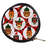 christmas hipster monkeys  Mini Makeup Bag