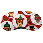 christmas hipster monkeys  Sleeping Mask