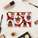 christmas hipster monkeys  Cosmetic Bag (Small)