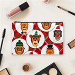 christmas hipster monkeys  Cosmetic Bag (Medium)