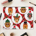 christmas hipster monkeys  Cosmetic Bag (XL)