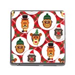 christmas hipster monkeys  Memory Card Reader (Square)