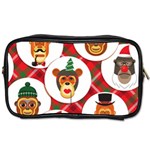 christmas hipster monkeys  Toiletries Bag (Two Sides)