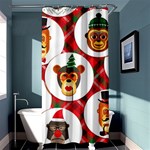 christmas hipster monkeys  Shower Curtain 36  x 72  (Stall)