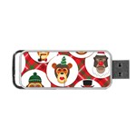 christmas hipster monkeys  Portable USB Flash (One Side)