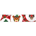 christmas hipster monkeys  Flano Scarf (Small)