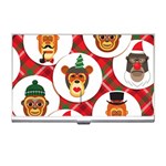 christmas hipster monkeys  Business Card Holder