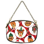 christmas hipster monkeys  Chain Purse (One Side)