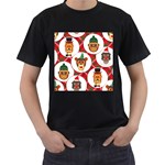 christmas hipster monkeys  Men s T-Shirt (Black)