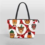 christmas hipster monkeys  Classic Shoulder Handbag