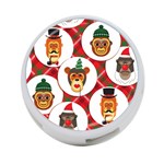 christmas hipster monkeys  4-Port USB Hub (One Side)