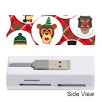 christmas hipster monkeys  Memory Card Reader (Stick)