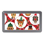 christmas hipster monkeys  Memory Card Reader (Mini)