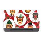 christmas hipster monkeys  Memory Card Reader with CF