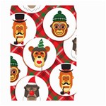 christmas hipster monkeys  Small Garden Flag (Two Sides)