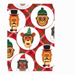 christmas hipster monkeys  Large Garden Flag (Two Sides)