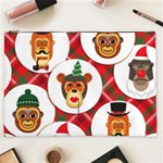 christmas hipster monkeys  Cosmetic Bag (XXL)