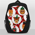 christmas hipster monkeys  Backpack Bag