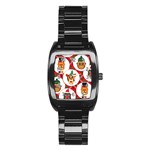 christmas hipster monkeys  Stainless Steel Barrel Watch