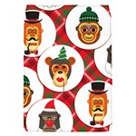 christmas hipster monkeys  Removable Flap Cover (S)