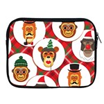 christmas hipster monkeys  Apple iPad Zipper Case