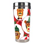 christmas hipster monkeys  Stainless Steel Travel Tumbler