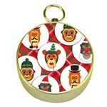 christmas hipster monkeys  Gold Compass