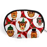 christmas hipster monkeys  Accessory Pouch (Medium)