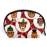 christmas hipster monkeys  Accessory Pouch (Large)