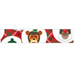 christmas hipster monkeys  Flano Scarf (Large)