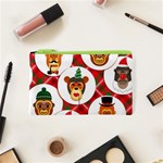 christmas hipster monkeys  Cosmetic Bag (XS)