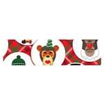 christmas hipster monkeys  Satin Scarf (Oblong)