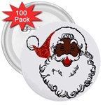 sequin African santa claus 3  Button (100 pack)