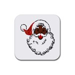 sequin African santa claus Rubber Coaster (Square)