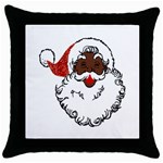 sequin African santa claus Throw Pillow Case (Black)