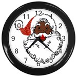 sequin African santa claus Wall Clock (Black)