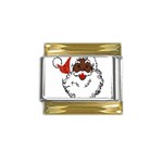 sequin African santa claus Gold Trim Italian Charm (9mm)