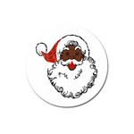 sequin African santa claus Magnet 3  (Round)