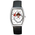 sequin African santa claus Barrel Style Metal Watch