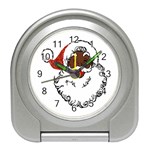 sequin African santa claus Travel Alarm Clock