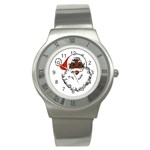 sequin African santa claus Stainless Steel Watch