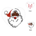 sequin African santa claus Playing Cards (Heart)