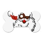 sequin African santa claus Dog Tag Bone (One Side)