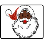 sequin African santa claus Fleece Blanket (Medium)